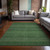 9' X 12' Fern Green Striped Washable Non Skid Indoor Outdoor Area Rug