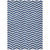 10' X 14' Navy Blue And Ivory Chevron Washable Indoor Outdoor Area Rug