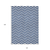 10' X 14' Navy Blue And Ivory Chevron Washable Indoor Outdoor Area Rug