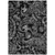 10' X 14' Black Gray And Charcoal Paisley Washable Indoor Outdoor Area Rug