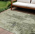 10' X 14' Artichoke Green And Fern Green Abstract Washable Indoor Outdoor Area Rug