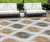 9' X 12' Chocolate And Ivory Ikat Washable Indoor Outdoor Area Rug