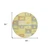 8' Yellow Blue And Terra Cotta Round Geometric Washable Indoor Outdoor Area Rug
