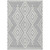 8' X 10' Silver And Ivory Geometric Washable Indoor Outdoor Area Rug Transitional Style - Silver, Ivory Color