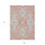 9' X 12' Salmon Gray And Taupe Floral Washable Indoor Outdoor Area Rug