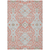 9' X 12' Salmon Gray And Taupe Floral Washable Indoor Outdoor Area Rug
