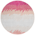 8' Blush Pink And Ivory Round Striped Washable Indoor Outdoor Area Rug