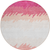 8' Blush Pink And Ivory Round Striped Washable Indoor Outdoor Area Rug