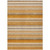 8' X 10' Brown and Orange Striped Washable Non Skid Indoor Outdoor Area Rug - 608219280901