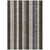 9' X 12' Black And Ivory Striped Washable Indoor Outdoor Area Rug - Black, Ivory