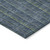 10' X 14' Blue Denim Blue And Mint Green Striped Washable Indoor Outdoor Area Rug