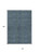 10' X 14' Blue Denim Blue And Mint Green Striped Washable Indoor Outdoor Area Rug