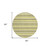 8' X 8' Khaki Yellow and Gray Round Striped Washable Non Skid Indoor Outdoor Area Rug