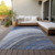 8' X 10' Denim Blue And Navy Blue Abstract Washable Indoor Outdoor Area Rug
