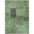 9' X 12' Green And Olive Green Patchwork Washable Indoor Outdoor Area Rug