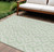 10' X 14' Mint Green And Ivory Geometric Washable Indoor Outdoor Area Rug - Mint Green, Ivory