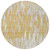 8' Gold And Ivory Round Abstract Washable Indoor Outdoor Area Rug Transitional Style - Gold, Ivory Color