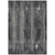 9' X 12' Charcoal Gray And Ivory Striped Washable Indoor Outdoor Area Rug