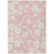 8' X 10' Pink Ivory And Gray Floral Washable Indoor Outdoor Area Rug