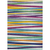 9' X 12' Blue Green And Copper Striped Washable Indoor Outdoor Area Rug