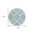 8' Teal Blue And Ivory Round Medallion Washable Indoor Outdoor Area Rug