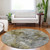 8' Taupe Brown And Gray Round Abstract Washable Indoor Outdoor Area Rug