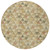 8' Beige Tan And Taupe Round Geometric Washable Indoor Outdoor Area Rug