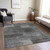 10' X 14' Gray Charcoal And Ivory Abstract Washable Indoor Outdoor Area Rug - Gray, Charcoal, Ivory
