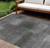 10' X 14' Gray Charcoal And Ivory Abstract Washable Indoor Outdoor Area Rug - Gray, Charcoal, Ivory