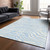 9' X 12' Sky Blue And Ivory Animal Print Washable Indoor Outdoor Area Rug