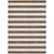 10' X 14' Chocolate Striped Washable Non Skid Indoor Outdoor Area Rug