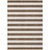 10' X 14' Chocolate Striped Washable Non Skid Indoor Outdoor Area Rug