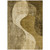9' X 12' Brown Beige And Ivory Abstract Washable Indoor Outdoor Area Rug - Brown, Beige, Ivory