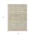 8' X 10' Sage Striped Washable Indoor Outdoor Area Rug