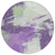 8' Purple Mint Green And Ivory Round Abstract Washable Indoor Outdoor Area Rug
