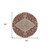 8' Red Beige And Brown Round Oriental Washable Indoor Outdoor Area Rug