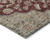8' Red Beige And Brown Round Oriental Washable Indoor Outdoor Area Rug