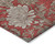 8' X 10' Red Taupe And Beige Floral Washable Indoor Outdoor Area Rug