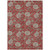 8' X 10' Red Taupe And Beige Floral Washable Indoor Outdoor Area Rug