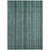 10' X 14' Teal Blue Aqua And Gray Striped Washable Indoor Outdoor Area Rug - Teal Blue, Aqua, Gray