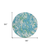 8' Teal Blue Ivory And Green Round Abstract Washable Indoor Outdoor Area Rug