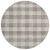 8' Taupe And Gray Round Plaid Washable Indoor Outdoor Area Rug - Taupe, Gray
