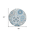 8' Sky Blue And Denim Blue Round Floral Medallion Washable Indoor Outdoor Area Rug