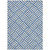 8' X 10' Blue And Ivory Geometric Washable Indoor Outdoor Area Rug