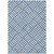 8' X 10' Blue And Ivory Geometric Washable Indoor Outdoor Area Rug