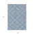 8' X 10' Blue And Ivory Geometric Washable Indoor Outdoor Area Rug
