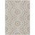 8' X 10' Taupe Khaki And Ivory Floral Medallion Washable Indoor Outdoor Area Rug