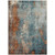 10' X 14' Teal Blue And Copper Abstract Washable Indoor Outdoor Area Rug - Teal Blue, Copper
