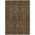 10' X 14' Chocolate Red And Green Floral Washable Indoor Outdoor Area Rug