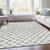 9' X 12' Gray And Ivory Geometric Washable Indoor Outdoor Area Rug - Gray, Ivory